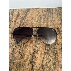 Quay High Key 126 Sunglasses Frames Only Womens Aviator Black Lens Desi